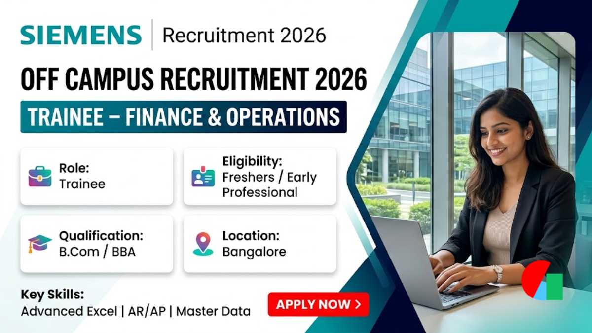 Siemens Off Campus Hiring 2026 | Apply Trainee Role, Freshers Apply Online 1 Siemens Off Campus Hiring 2026